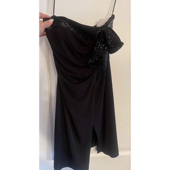 Jovani Strapless Top with Sequin Bow - Picture 2 of 5